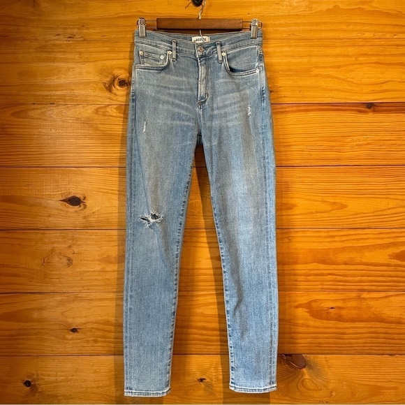 Agolde Sophie Mid Rise Ankle Jeans in Thriller 27 - Picture 4 of 12